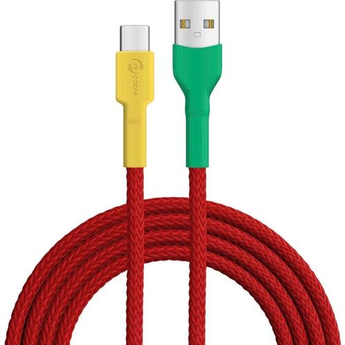 recable USB-Ladekabel "Unzertrennliche" USB-A zu USB-C 0,5 m rot