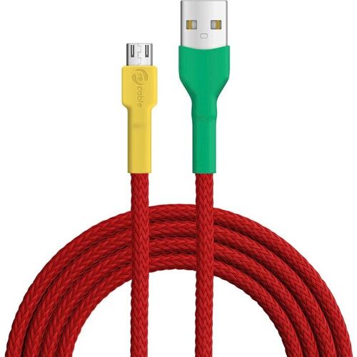 recable USB-Ladekabel "Unzertrennliche" USB-A zu Micro USB 0,5 m rot