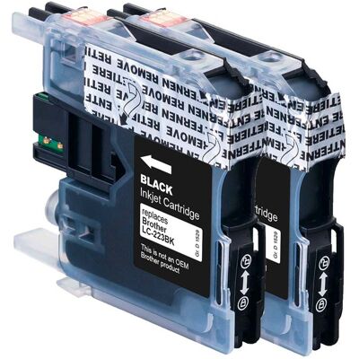 memo Doppelpack Tintenpatronen ersetzt Brother LC-223BK schwarz memo Doppelpack Tintenpatronen ersetzt Brother LC-223BK schwarz