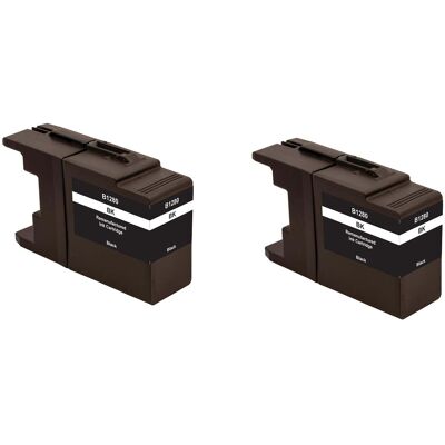 memo Doppelpack Tintenpatronen ersetzt Brother LC-1280BK schwarz memo Doppelpack Tintenpatronen ersetzt Brother LC-1280BK schwarz