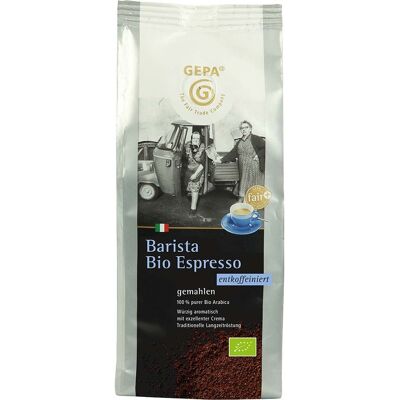 GEPA Bio-Espresso "Barista" gemahlen, entkoffeiniert, 250 g GEPA Bio-Espresso "Barista" gemahlen, entkoffeiniert, 250 g