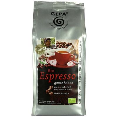 GEPA Bio-Espresso "Barista" ganze Bohnen 250 g GEPA Bio-Espresso "Barista" ganze Bohnen 250 g