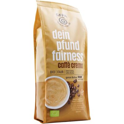 GEPA Bio-Kaffee "Dein Pfund Fairness" café crema, ganze Bohne, 500 g GEPA Bio-Kaffee "Dein Pfund Fairness" café crema, ganze Bohne, 500 g