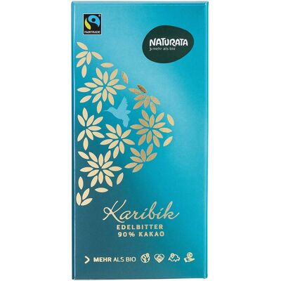 NATURATA Bio-Edelbitter-Schokolade "Karibik" 90 % Kakao, 100 g NATURATA Bio-Edelbitter-Schokolade "Karibik" 90 % Kakao, 100 g