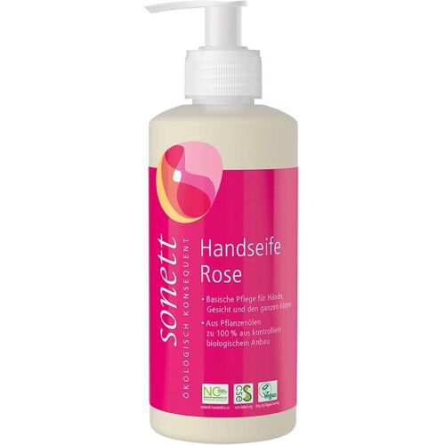 Sonett Flüssigseife 'Rose' in Pumpflasche, 300 ml