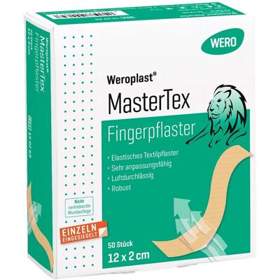 50 Stk. WERO Fingerpflaster "Weroplast MasterTex", elastisch 12 x 2 cm 50 Stk. WERO Fingerpflaster "Weroplast MasterTex", elastisch 12 x 2 cm