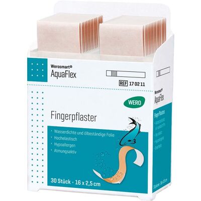 WERO Werosmart Aquaflex Fingerpflaster, 16 x 2,5 cm, 30 Stück für WERO Smart Box WERO Werosmart Aquaflex Fingerpflaster, 16 x 2,5 cm, 30 Stück für WERO Smart Box