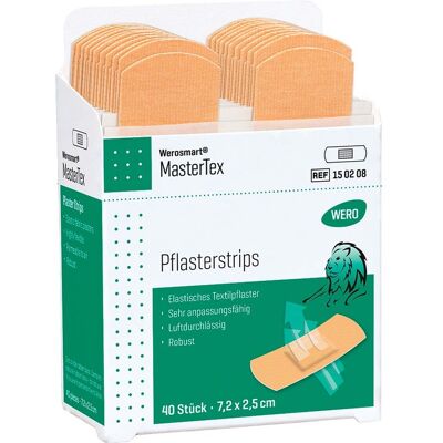 WERO Werosmart MasterTex Pflasterstrips, 7,2 x 2,5 cm, 40 Stück für WERO Smart Box WERO Werosmart MasterTex Pflasterstrips, 7,2 x 2,5 cm, 40 Stück für WERO Smart Box