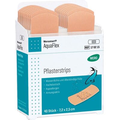 WERO Werosmart AquaFlex Pflasterstrips, 7,2 x 2,5 cm, 40 Stück für WERO Smart Box WERO Werosmart AquaFlex Pflasterstrips, 7,2 x 2,5 cm, 40 Stück für WERO Smart Box