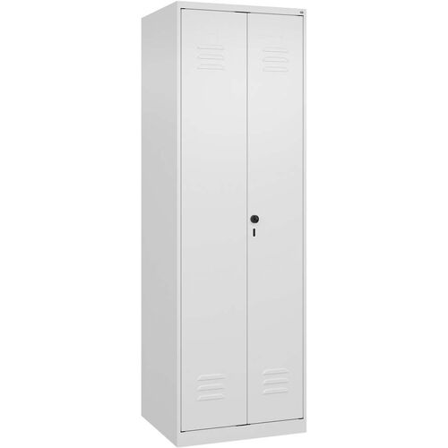 C+P Wäsche-Spind Classic PLUS, 2 Abteile, 1850x600x500mm, Verkehrsweiß/Verkehrsweiß