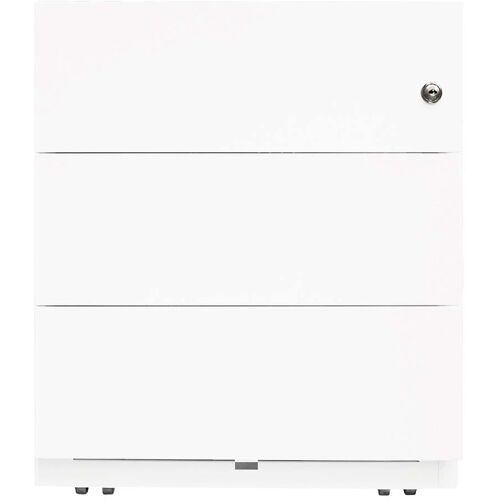 BISLEY Rollcontainer "Note" mit 3 Schubladen T 56,5 cm verkehrsweiß