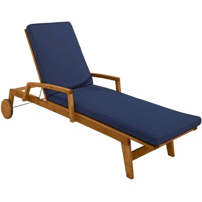 Rondo Auflage für Sonnenliege 'Milano' 200 x 58 x 6 cm, Bezug aus Polyester, blau Rondo Auflage für Sonnenliege 'Milano' 200 x 58 x 6 cm, Bezug aus Polyester, blau