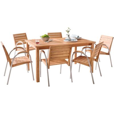 Rondo Gartenmöbel-Set 'Solano' 7-teilig, 6 Stühle, 1 Tisch 150 x 90 cm Rondo Gartenmöbel-Set 'Solano' 7-teilig, 6 Stühle, 1 Tisch 150 x 90 cm