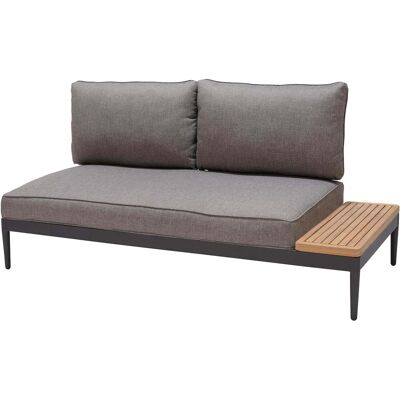 " 2-Sitzer Gartensofa 'Topaz' mit 2 Rückenlehnen, mit Ablage aus Teakholz, grau " 2-Sitzer Gartensofa 'Topaz' mit 2 Rückenlehnen, mit Ablage aus Teakholz, grau