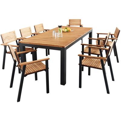 Rondo Gartenmöbel-Set 'Sassa' 9-teilig, 8 Sessel, 1 Tisch 200 x 100 cm Rondo Gartenmöbel-Set 'Sassa' 9-teilig, 8 Sessel, 1 Tisch 200 x 100 cm