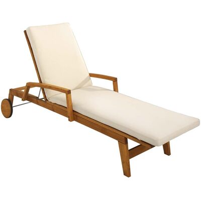 Rondo Auflage für Sonnenliege 'Milano' 200 x 58 x 6 cm, Bezug aus Polyester, natur Rondo Auflage für Sonnenliege 'Milano' 200 x 58 x 6 cm, Bezug aus Polyester, natur