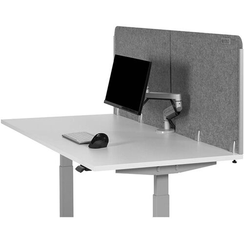 BakkerElkhuizen Bakker Elkhuizen Tischtrennwand hinten, ohne Acrylfenster, B 160 cm H 60 cm, grau