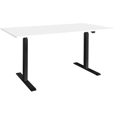 memo Höhenverstellbarer Schreibtisch "ON" schwarz, Buche weiß lackiert, B 100 x T 70 cm memo Höhenverstellbarer Schreibtisch "ON" schwarz, Buche weiß lackiert, B 100 x T 70 cm