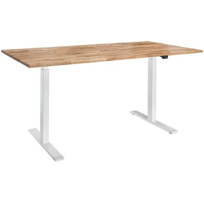 memo Höhenverstellbarer Schreibtisch "ON" weiß, Buche weiß lackiert, B 110 x T 80 cm memo Höhenverstellbarer Schreibtisch "ON" weiß, Buche weiß lackiert, B 110 x T 80 cm