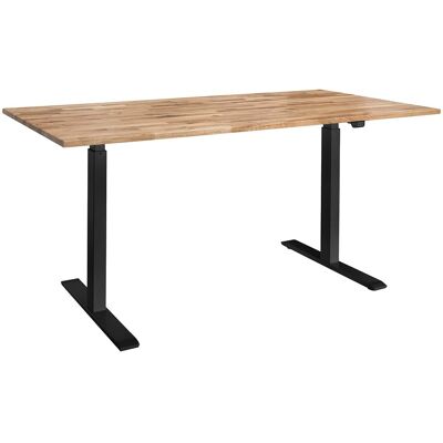 memo Höhenverstellbarer Schreibtisch "ON" schwarz, Eiche massiv, B 160 x T 60 cm memo Höhenverstellbarer Schreibtisch "ON" schwarz, Eiche massiv, B 160 x T 60 cm