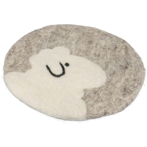 cilio Untersetzer 'LANA Schaf', grau, aus Schafwolle