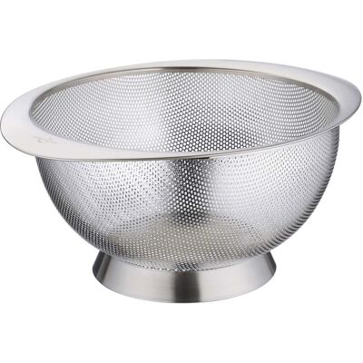 Seiher "DELUXE" mit Standfuß, aus Edelstahl, Ø 26 cm, H 14 cm Seiher "DELUXE" mit Standfuß, aus Edelstahl, Ø 26 cm, H 14 cm