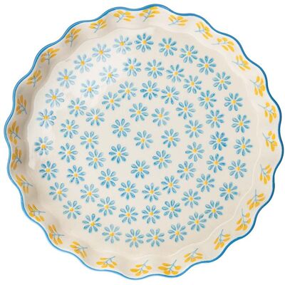 tranquillo Quicheform "FLORAL" 22 cm, aus Steinzeug, cream tranquillo Quicheform "FLORAL" 22 cm, aus Steinzeug, cream