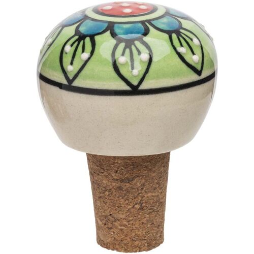 tranquillo Flaschenverschluss "FLORAL", grün