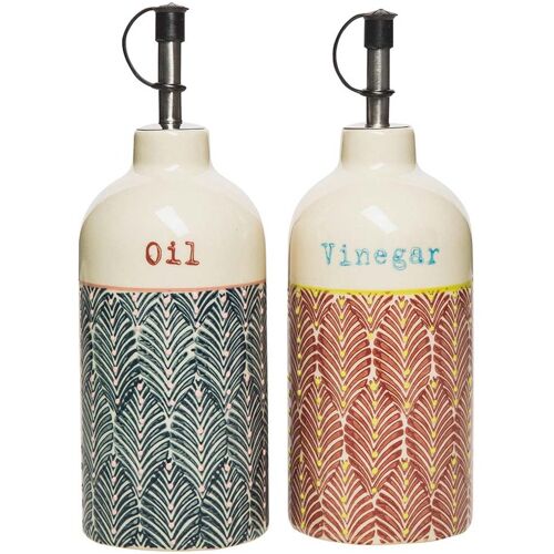 tranquillo Essig- und Ölflasche 'MIX'N'MATCH' aus Steinzeug