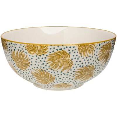 tranquillo Salatschüssel "BOHO CHIC" aus Steingut Ø 20 cm, yellow tranquillo Salatschüssel "BOHO CHIC" aus Steingut Ø 20 cm, yellow