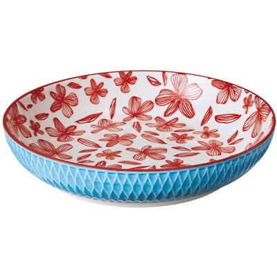 cilio Schale "AMICI" aus Porzellan mit Dekor, H 4,5 cm, Ø 21,5 cm, Rauten blau cilio Schale "AMICI" aus Porzellan mit Dekor, H 4,5 cm, Ø 21,5 cm, Rauten blau