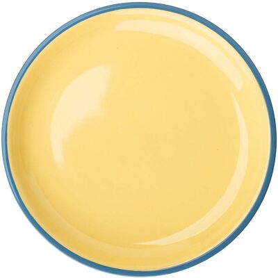 tranquillo Teller "YELLOW CANDY" aus Steinzeug, Ø 25,5 cm, gelb/blau tranquillo Teller "YELLOW CANDY" aus Steinzeug, Ø 25,5 cm, gelb/blau