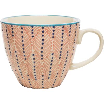 tranquillo Tasse "MIX'N'MATCH" aus Steinzeug mit Muster, 500 ml, rosa tranquillo Tasse "MIX'N'MATCH" aus Steinzeug mit Muster, 500 ml, rosa