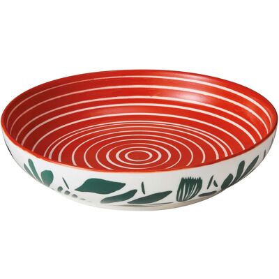 cilio Schale "AMICI" aus Porzellan mit Dekor, H 4,5 cm, Ø 21,5 cm, Blätter cilio Schale "AMICI" aus Porzellan mit Dekor, H 4,5 cm, Ø 21,5 cm, Blätter