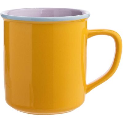 tranquillo Tasse "YELLOW CANDY" aus Steinzeug, 400 ml, gelb/lila tranquillo Tasse "YELLOW CANDY" aus Steinzeug, 400 ml, gelb/lila