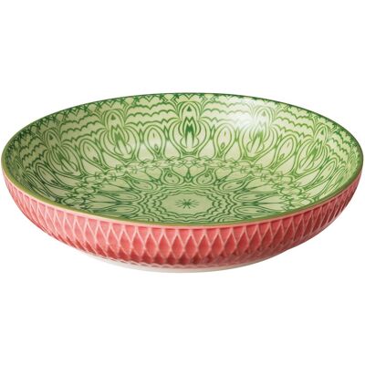 cilio Schale "AMICI" aus Porzellan mit Dekor, H 4,5 cm, Ø 21,5 cm, Rauten rosa cilio Schale "AMICI" aus Porzellan mit Dekor, H 4,5 cm, Ø 21,5 cm, Rauten rosa
