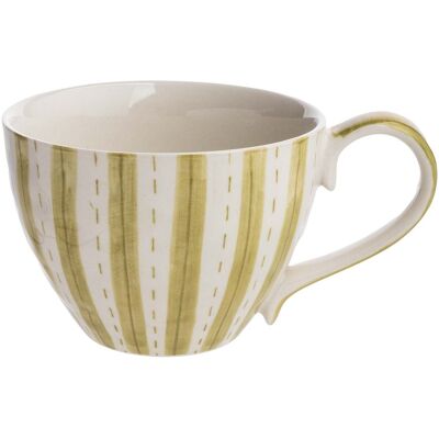 tranquillo Tasse "GREEN AQUARELL" aus Steinzeug, 300 ml, grün tranquillo Tasse "GREEN AQUARELL" aus Steinzeug, 300 ml, grün