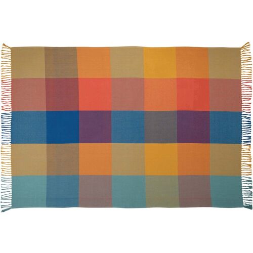 Living Crafts Bio-Wohndecke 'ATHEN' 160x120 cm, Twill-Gewebe, multicolour