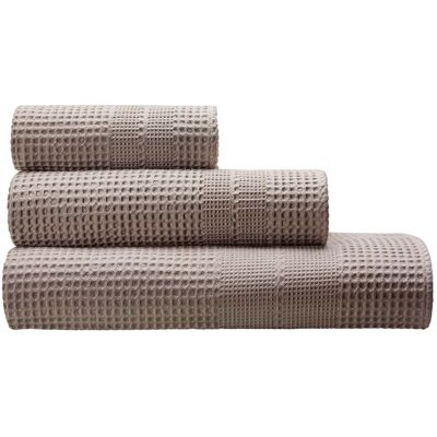Cotonea Waffelpikee Badetuch, 100 x 180 cm, Bio-Baumwolle, leinen Cotonea Waffelpikee Badetuch, 100 x 180 cm, Bio-Baumwolle, leinen