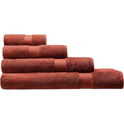 Cotonea Frottier Handtuch 50 x 100 cm, Bio-Baumwolle, ziegel Cotonea Frottier Handtuch 50 x 100 cm, Bio-Baumwolle, ziegel