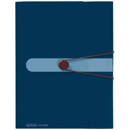 herlitz Sammelbox aus Recycling-PP mit Gummizug, DIN A4, blau