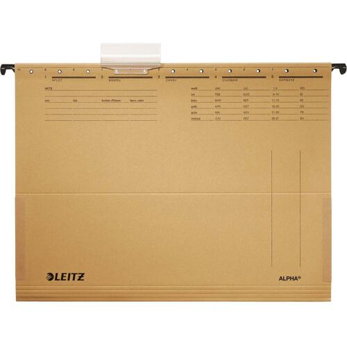 25 Leitz Hängetaschen 'Alpha' mit Leinenfröschen