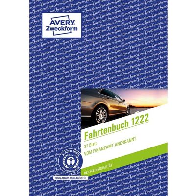 Avery Zweckform Recycling Formularbuch '1222' Fahrtenbuch DIN A5 Avery Zweckform Recycling Formularbuch '1222' Fahrtenbuch DIN A5