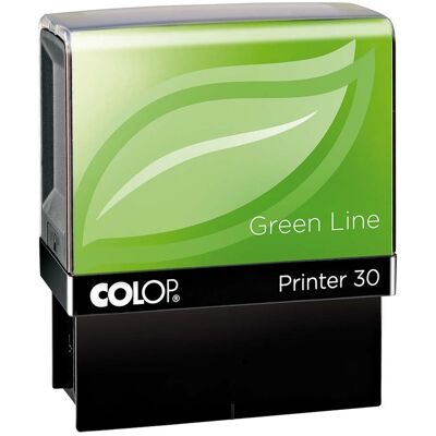 Colop "Green Line" P30 Stempel mit Logo und individueller Textplatte 5-zeilig Colop "Green Line" P30 Stempel mit Logo und individueller Textplatte 5-zeilig