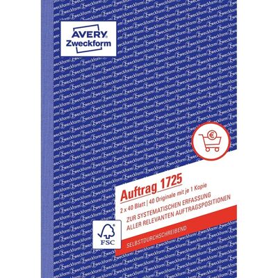 Avery Zweckform Formularbuch '1725' Auftrag ECF, DIN A5 Avery Zweckform Formularbuch '1725' Auftrag ECF, DIN A5