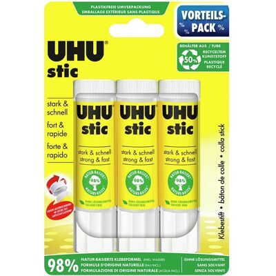 UHU Klebestift "stic" ohne Lösungsmittel, 3 x 21 g UHU Klebestift "stic" ohne Lösungsmittel, 3 x 21 g