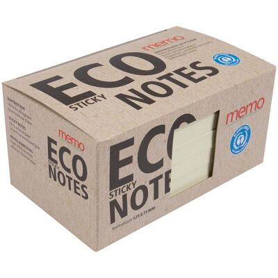 6 memo Recycling-Haftnotizen 100 Blatt 125 x 75 mm, pastellgelb im Recyclingkarton 6 memo Recycling-Haftnotizen 100 Blatt 125 x 75 mm, pastellgelb im Recyclingkarton