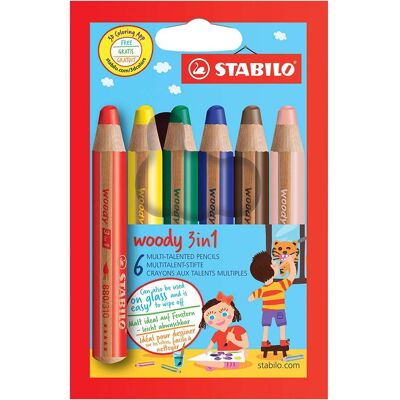 STABILO Multitalent-Stift "woody 3 in 1", 6 Stk. STABILO Multitalent-Stift "woody 3 in 1", 6 Stk.