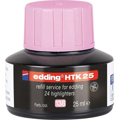 edding Nachfülltinte "HTK 25" für Textmarker "24 EcoLine" pastellrosa edding Nachfülltinte "HTK 25" für Textmarker "24 EcoLine" pastellrosa