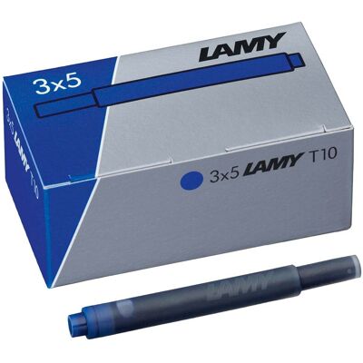 LAMY Großraum-Tintenpatrone 'T10', blau, Großpack, 3 x 5 Stk. LAMY Großraum-Tintenpatrone 'T10', blau, Großpack, 3 x 5 Stk.